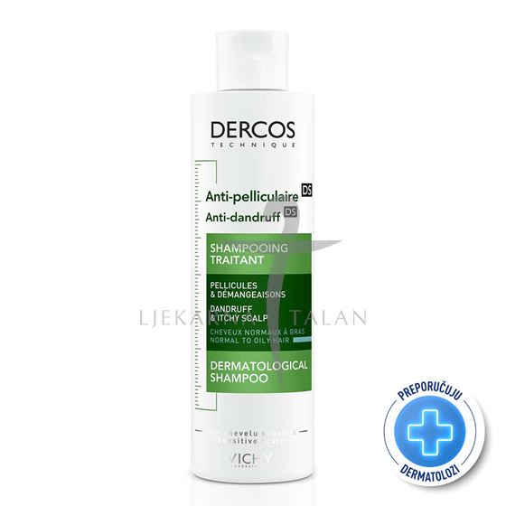 Vichy Dercos Šampon protiv prhuti DS za normalnu do masnu kosu, 200ml