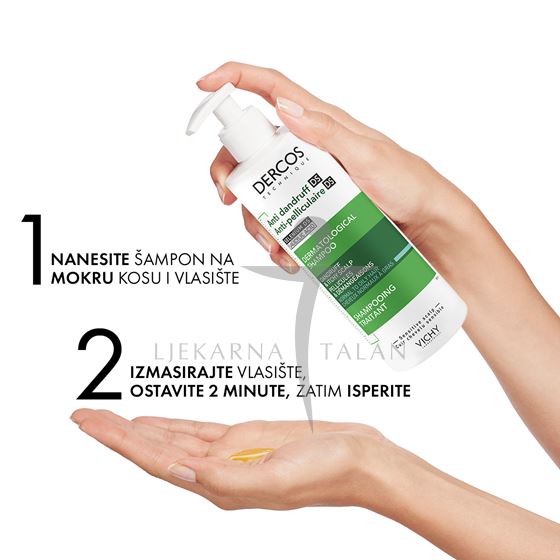 Vichy Dercos Šampon protiv prhuti DS za normalnu do masnu kosu, 390ml 