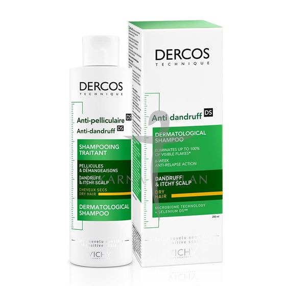 Vichy Dercos Šampon protiv prhuti DS za suhu kosu, 200ml