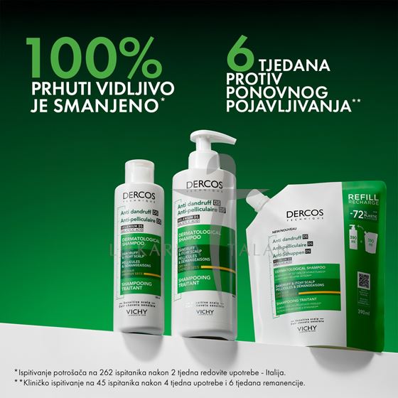Vichy Dercos Šampon protiv prhuti DS za suhu kosu, 390ml REFILL