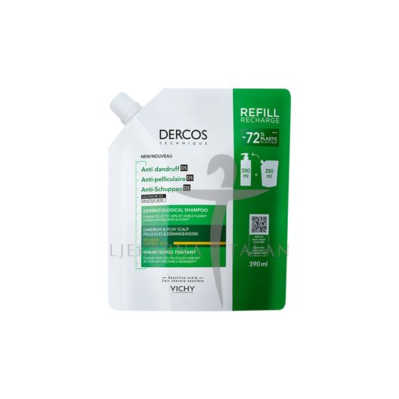 Vichy Dercos Šampon protiv prhuti DS za suhu kosu, 390ml REFILL