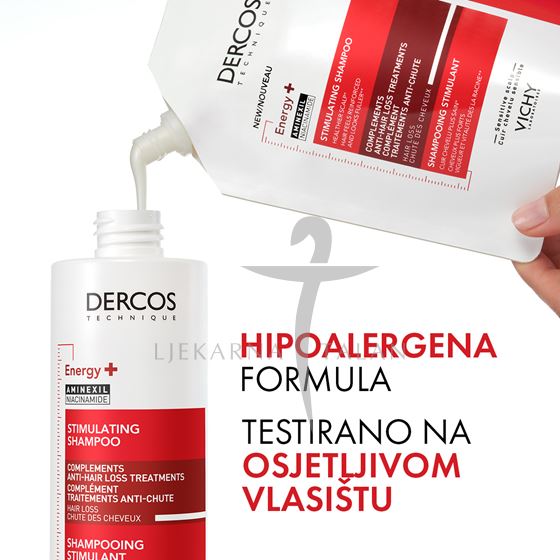 Vichy Dercos Energy+ stimulirajući šampon, 400ml REFIL