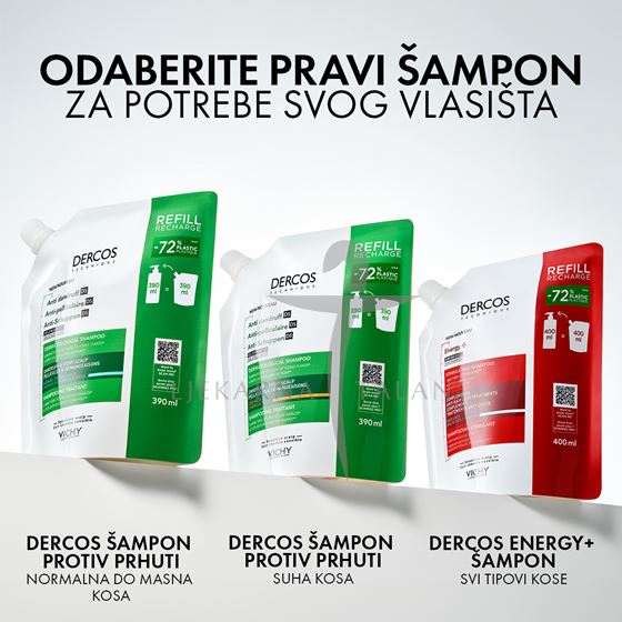 Vichy Dercos Energy+ stimulirajući šampon, 400ml REFIL