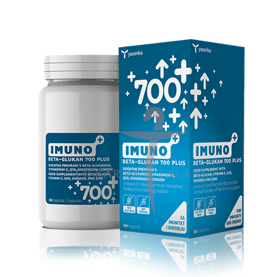 Yasenka Imuno beta-glukan 700 PLUS, 60 kapsula, dodatak prehrani