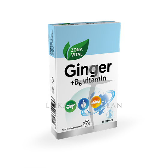  Ginger + B6 vitamin tablete za žvakanje