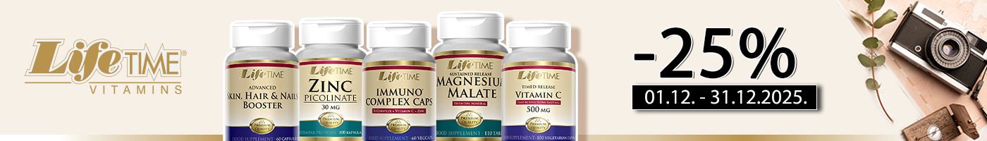 LIFETIME dodaci prehrani na velikih 25% popusta cijeli mjesec!