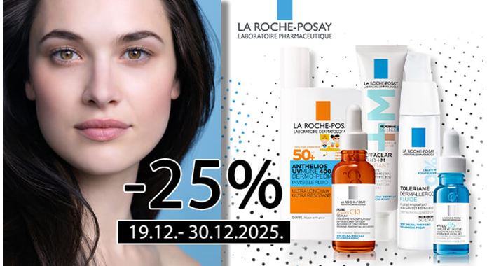 Cijeli asortiman La Roche-Posay proizvoda na velikih 25% popusta do kraja mjeseca!