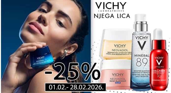 Vichy Mjesec njege lica (Neovadiol, Liftactiv, Mineral 89, Aqualia, Normaderm) -25% 