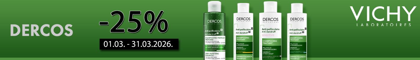 Vichy DERCOS šamponi protiv prhuti -25%