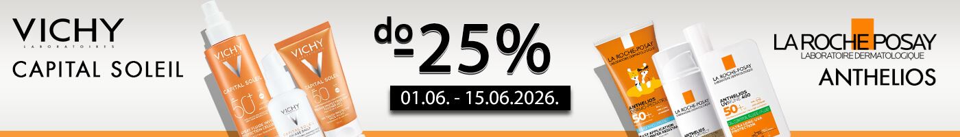 Vichy i La Roche-Posay proizvodi za zaštitu od sunca na velikih 25% popusta!