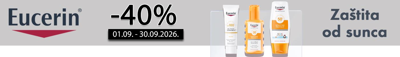 Eucerin zaštita od sunca na velikih 40% popusta do kraja rujna!