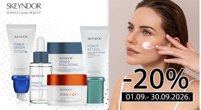 Skeyndor Power C+, Power Hyaluronic, Power Retinol i Power Oxygen na velikih 20% popusta!