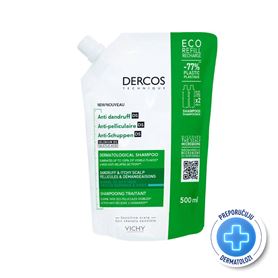 Dercos Šampon protiv prhuti DS za normalnu do masnu kosu, 500ml REFILL