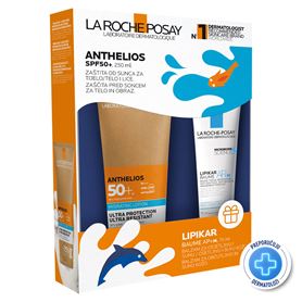  Anthelios PAKET - hidratantno mlijeko SPF50+ i Lipikar baume AP+M