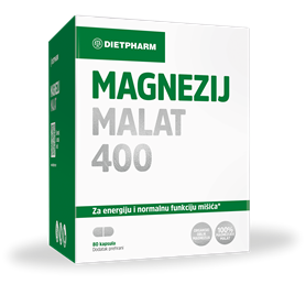  Magnezij malat 400 kapsule, dodatak prehrani