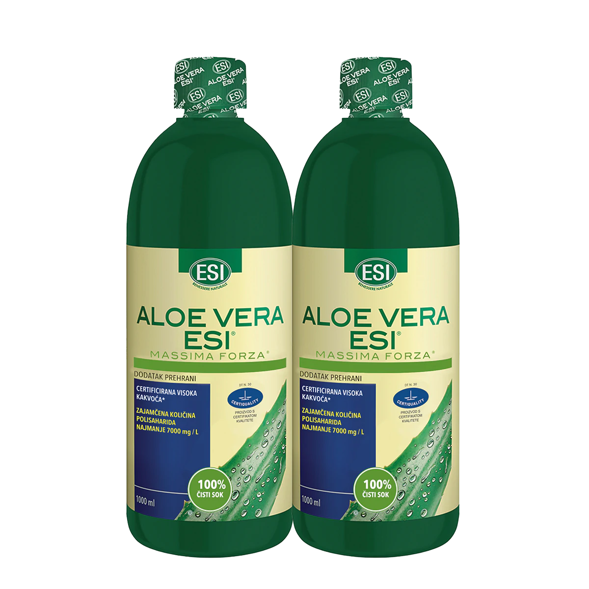ESI ALOE VERA sok od lista prave aloje, isti "MASSIMA FORZA", PROMO  PAKIRANJE - LjekarnaTalan.hr