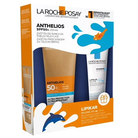  Anthelios PAKET - hidratantno mlijeko SPF50+ i Lipikar baume AP+M