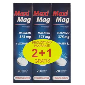 MaxiMag šumeće tablete promotivno pakiranje 2+1