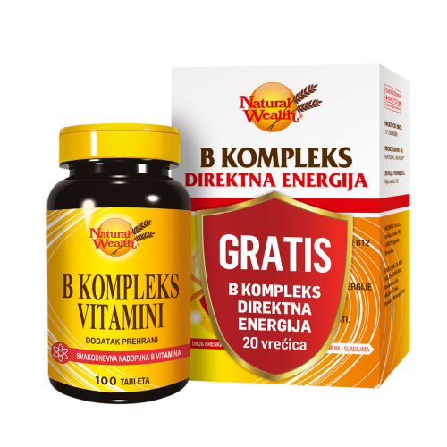 Natural Wealth B Kompleks,100 Tableta + GRATIS B Kompleks Direktna ...