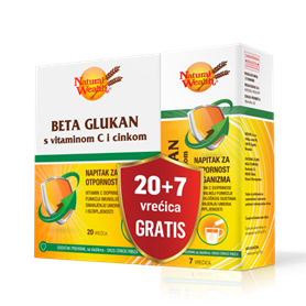  Beta glukan s vitaminom C i cinkom 20 + 7vrećica